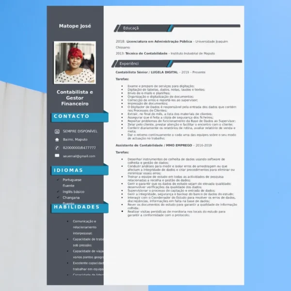 Modelo de CV universal para estudantes 181120A